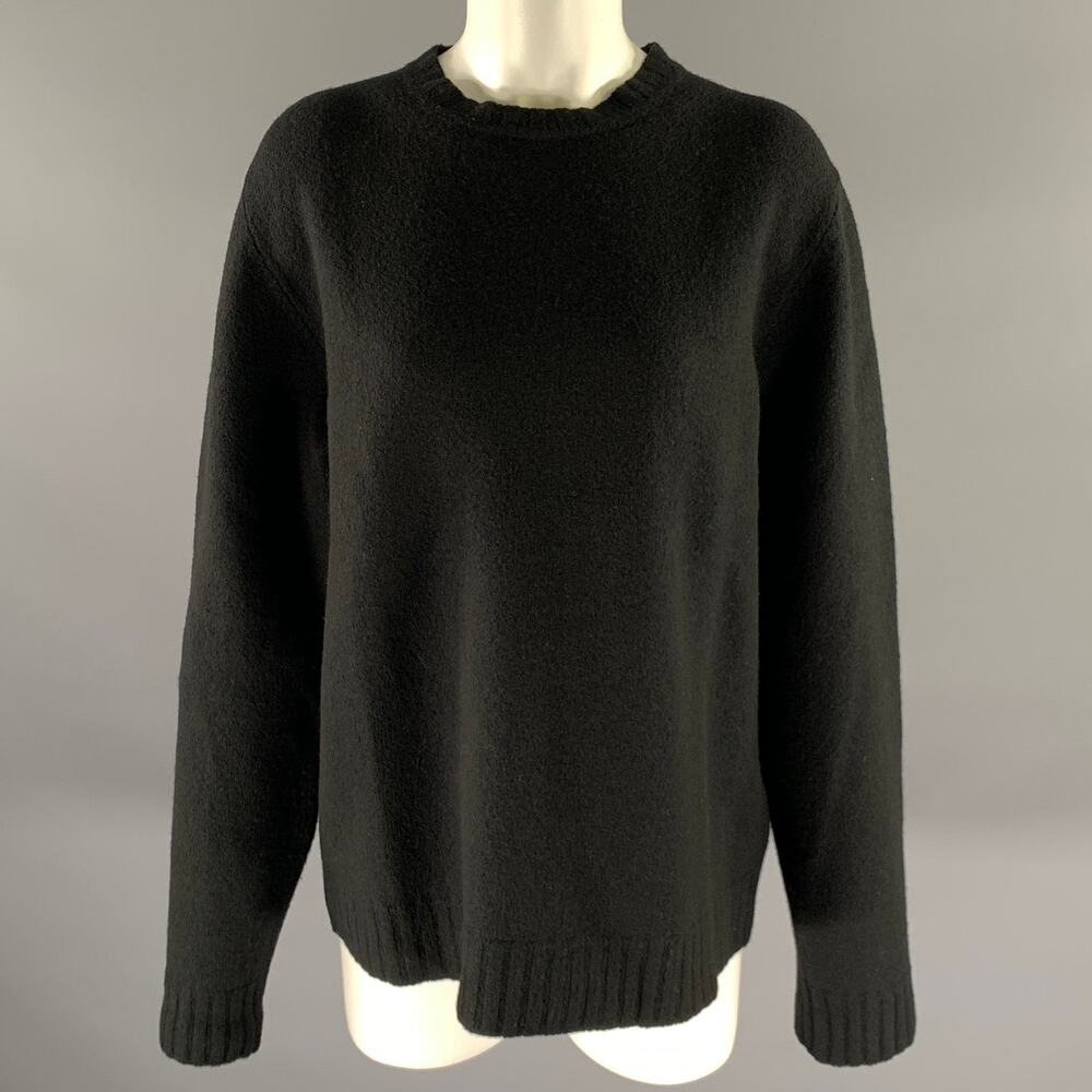 JIL SANDER Size M Black Wool Pull On Sweater